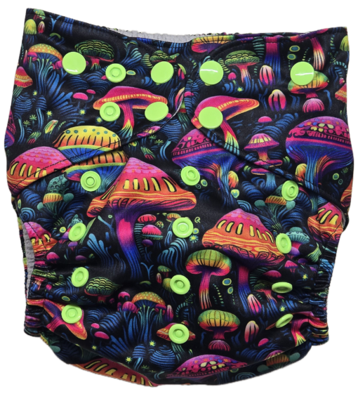 Enchanted Fungi - Moisture Wicking Pocket Cloth Diapers - AWJ (OS) - Image 2