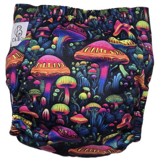 Enchanted Fungi - Moisture Wicking Pocket Cloth Diapers - AWJ (OS)