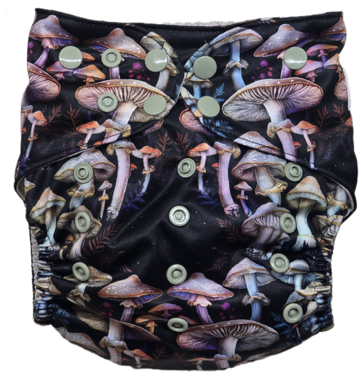 Mushroom Portals - Moisture Wicking Pocket Cloth Diapers - AWJ (OS) - Image 2