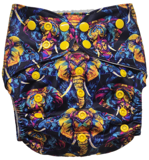 Sacred Elephant - Moisture Wicking Pocket Cloth Diapers - AWJ (OS) - Image 2