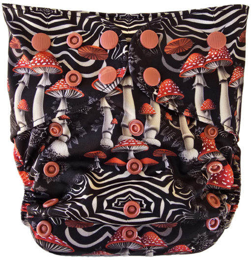 Mystical Mushroom Maze - Moisture Wicking Pocket Cloth Diapers - AWJ (OS) - Image 2