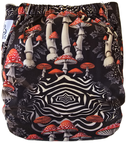 Mystical Mushroom Maze - Moisture Wicking Pocket Cloth Diapers - AWJ (OS)