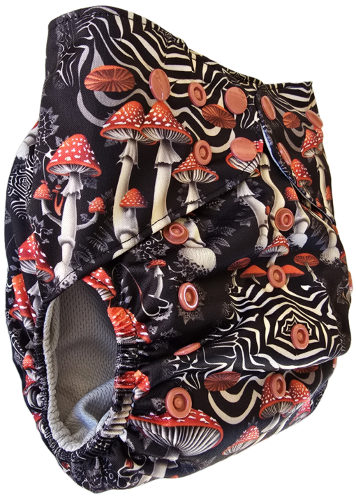 Mystical Mushroom Maze - Moisture Wicking Pocket Cloth Diapers - AWJ (OS) - Image 4