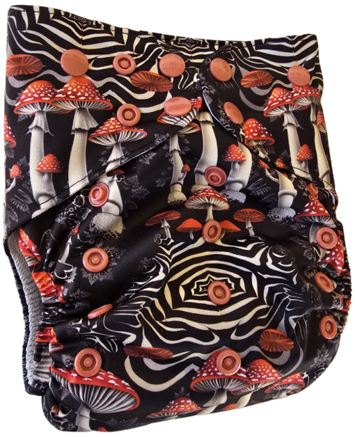 Mystical Mushroom Maze - Moisture Wicking Pocket Cloth Diapers - AWJ (OS) - Image 9