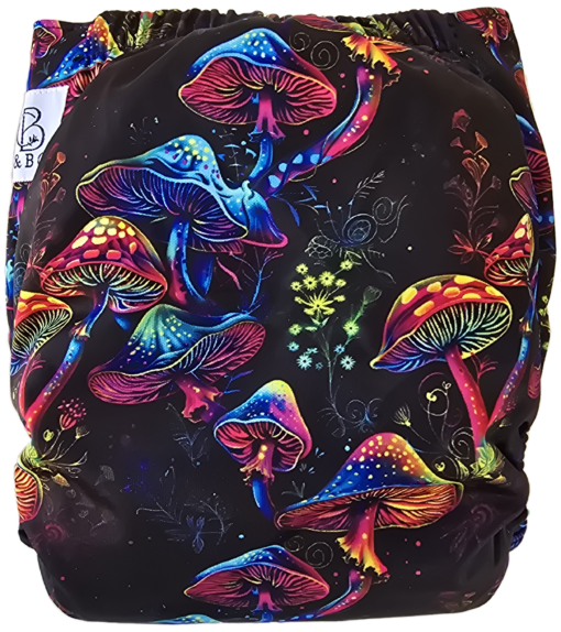 Shroomlit Dreams - Moisture Wicking Pocket Cloth Diapers - AWJ (OS)