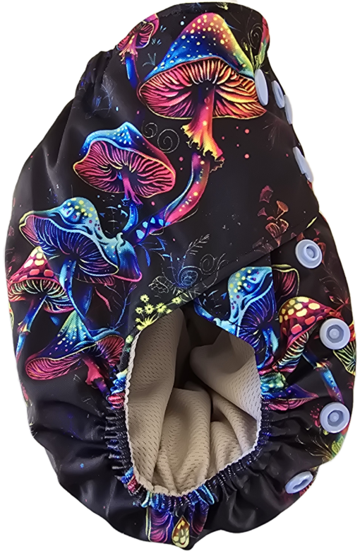 Shroomlit Dreams - Moisture Wicking Pocket Cloth Diapers - AWJ (OS) - Image 4