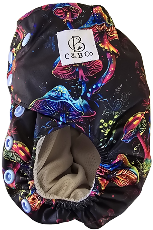 Shroomlit Dreams - Moisture Wicking Pocket Cloth Diapers - AWJ (OS) - Image 6