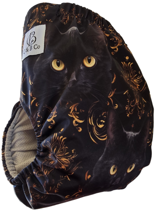 Feline Filigree - Moisture Wicking Pocket Cloth Diapers - AWJ (OS) - Image 6