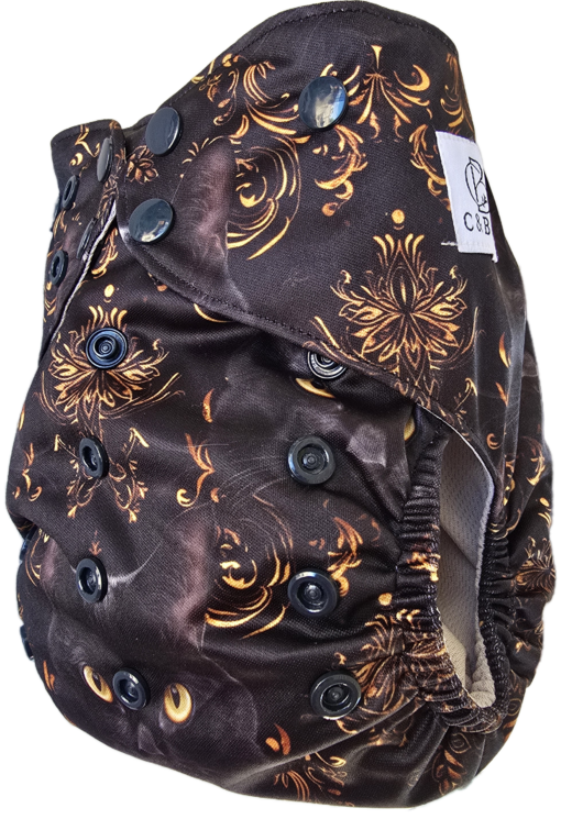 Feline Filigree - Moisture Wicking Pocket Cloth Diapers - AWJ (OS) - Image 8