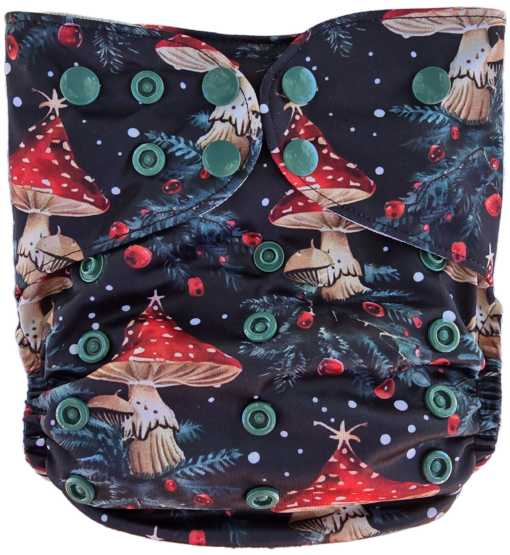 Merry Mushrooms - Moisture Wicking Pocket Cloth Diapers - AWJ (OS) - Image 2