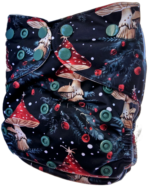 Merry Mushrooms - Moisture Wicking Pocket Cloth Diapers - AWJ (OS) - Image 6