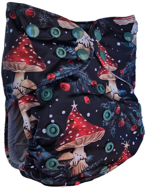 Merry Mushrooms - Moisture Wicking Pocket Cloth Diapers - AWJ (OS) - Image 5