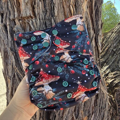 Merry Mushrooms - Moisture Wicking Pocket Cloth Diapers - AWJ (OS) - Image 12