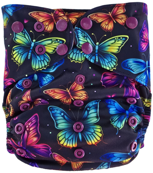 Neon Flutter - Moisture Wicking Pocket Cloth Diapers - AWJ (OS) - Image 2