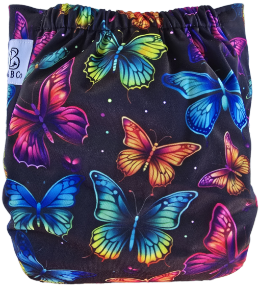 Neon Flutter - Moisture Wicking Pocket Cloth Diapers - AWJ (OS)