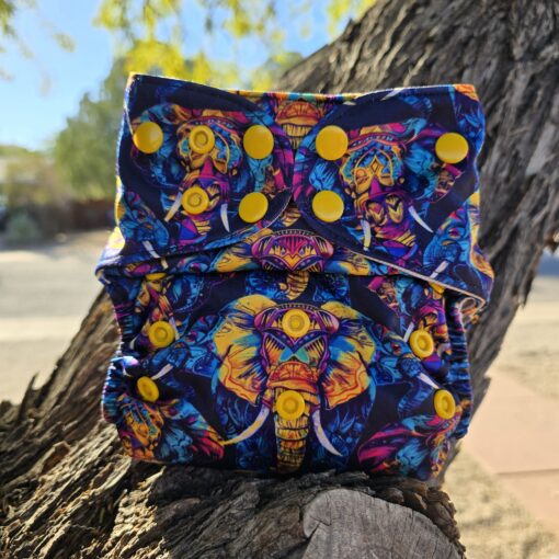 Sacred Elephant - Moisture Wicking Pocket Cloth Diapers - AWJ (OS) - Image 6