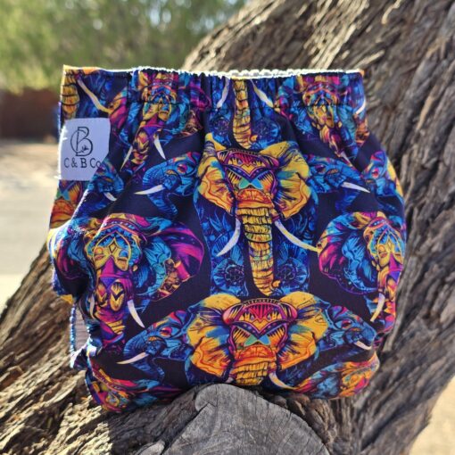 Sacred Elephant - Moisture Wicking Pocket Cloth Diapers - AWJ (OS) - Image 4