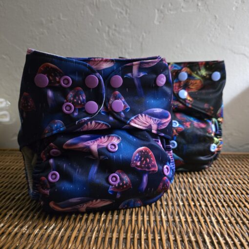 Mushroom Magic Duo - Moisture Wicking Pocket Cloth Diapers - AWJ (OS) - Image 21