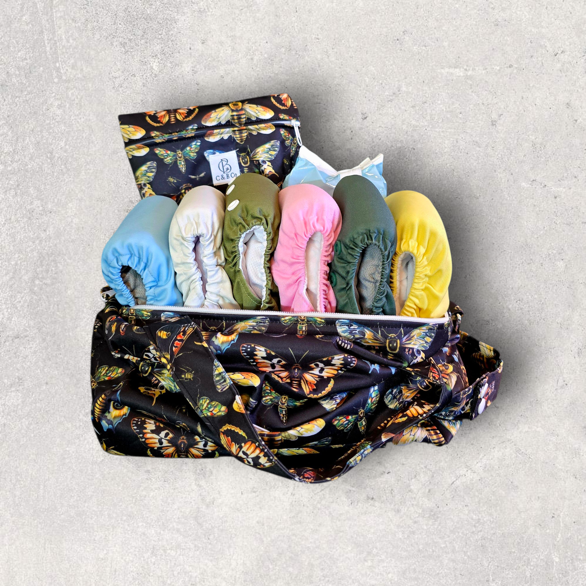 Gilded Wings Diaper Duffle — Waterproof Baby Bag with Matching Mini Wet Bag - Image 5